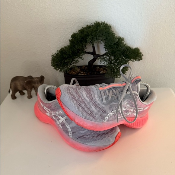 ASICS Women's Athletic Shoes - Gray and Coral - Picture 2 of 8